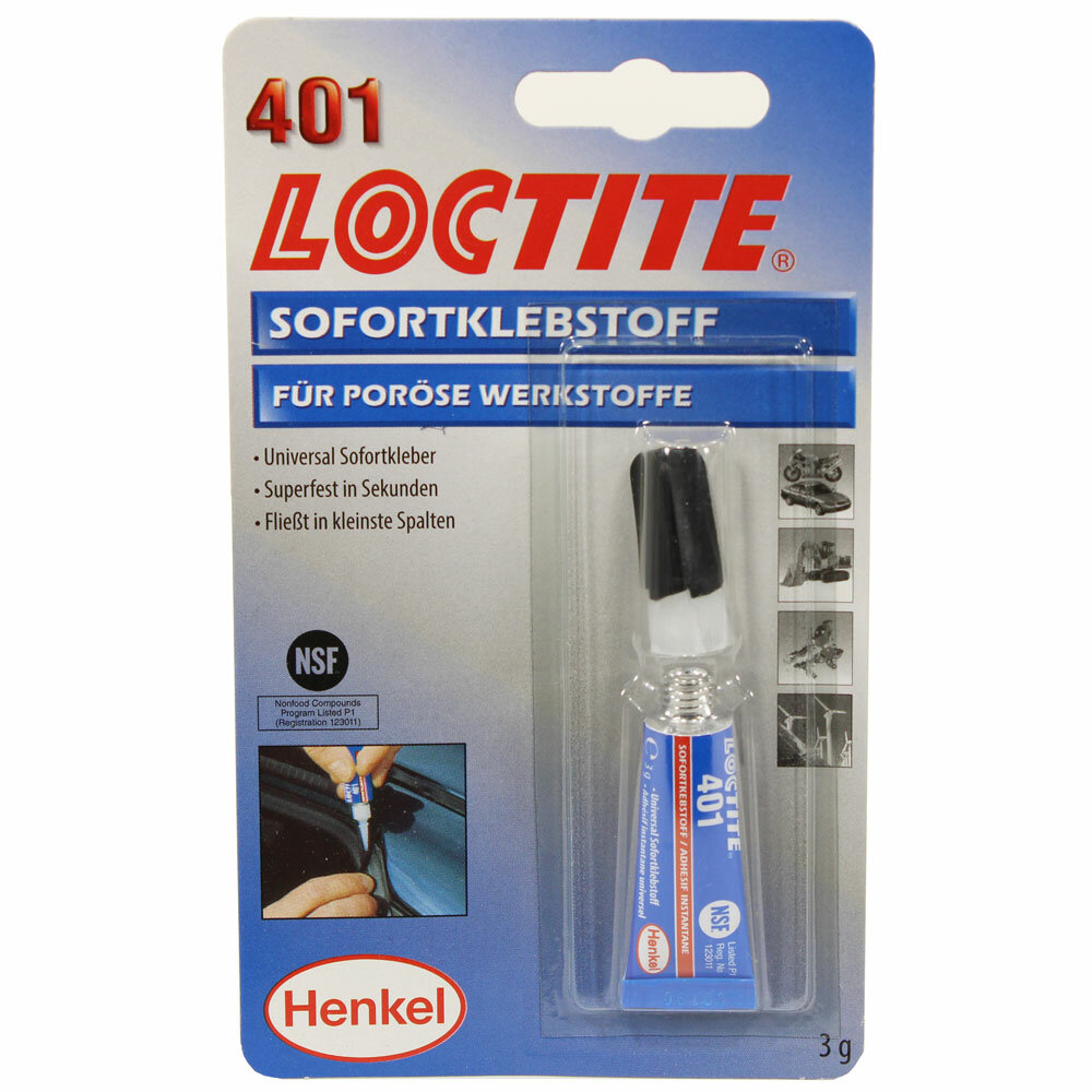 Клей моментальный цианоакрилатный общего назначения LOCTITE 401 3гр