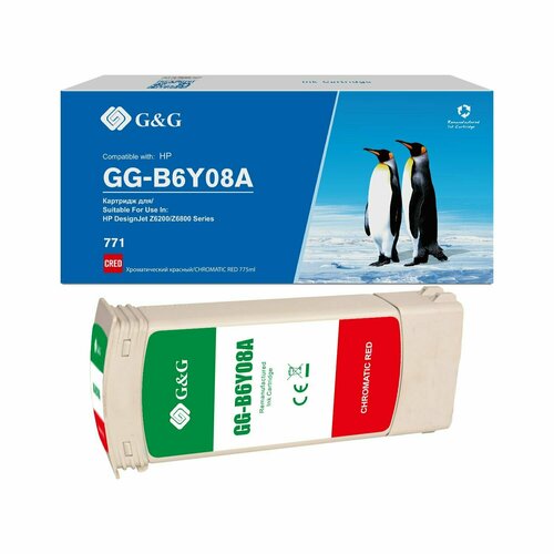 G&G GG-B6Y08A картридж струйный (HP 771 - B6Y08A) красный 775 мл картридж hp 70 струйный красный 130 мл