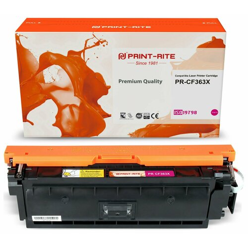 Print-Rite PR-CF363X картридж лазерный (HP 508X - CF363X) пурпурный 9500 стр картридж sakura cf363x 040hm для hp canon пурпурный 10000 стр