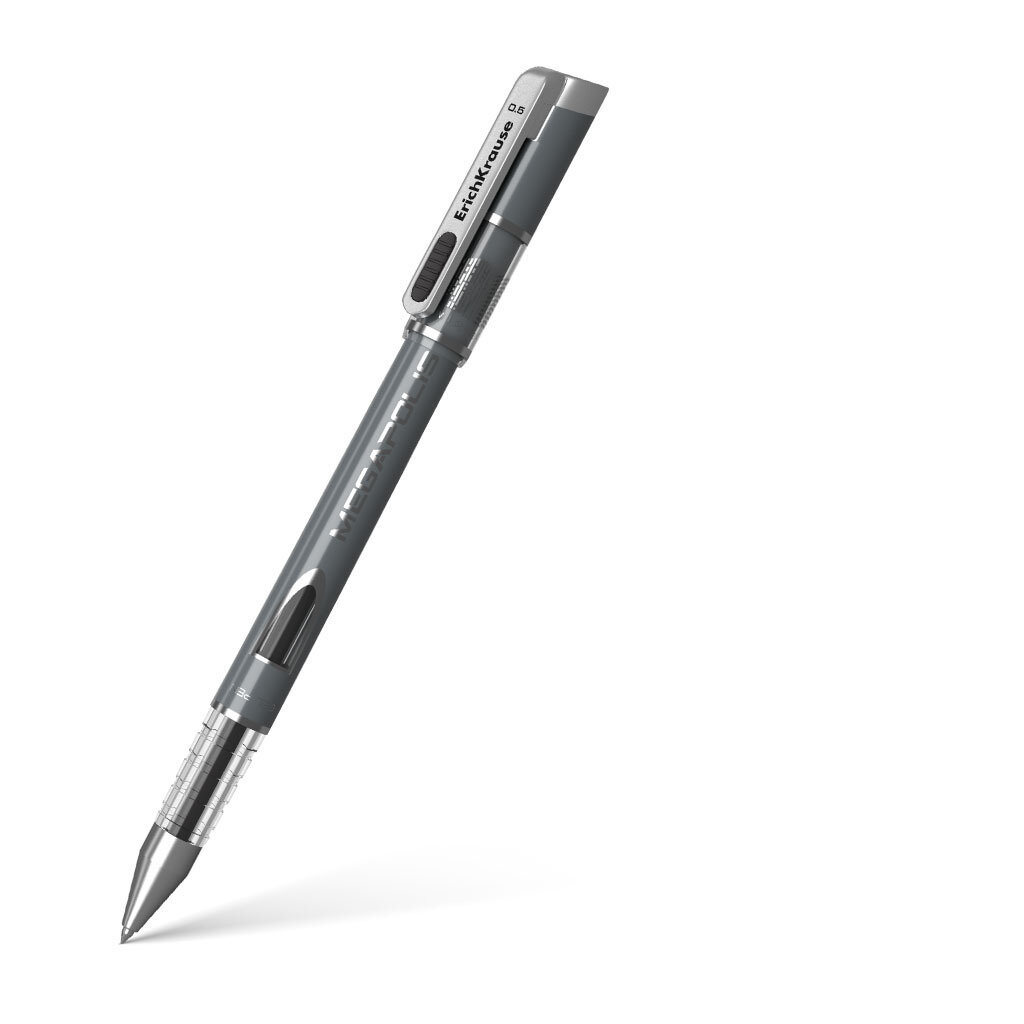 Ручка гелевая EK MEGAPOLIS Gel 0.35мм, пулевидный, черный