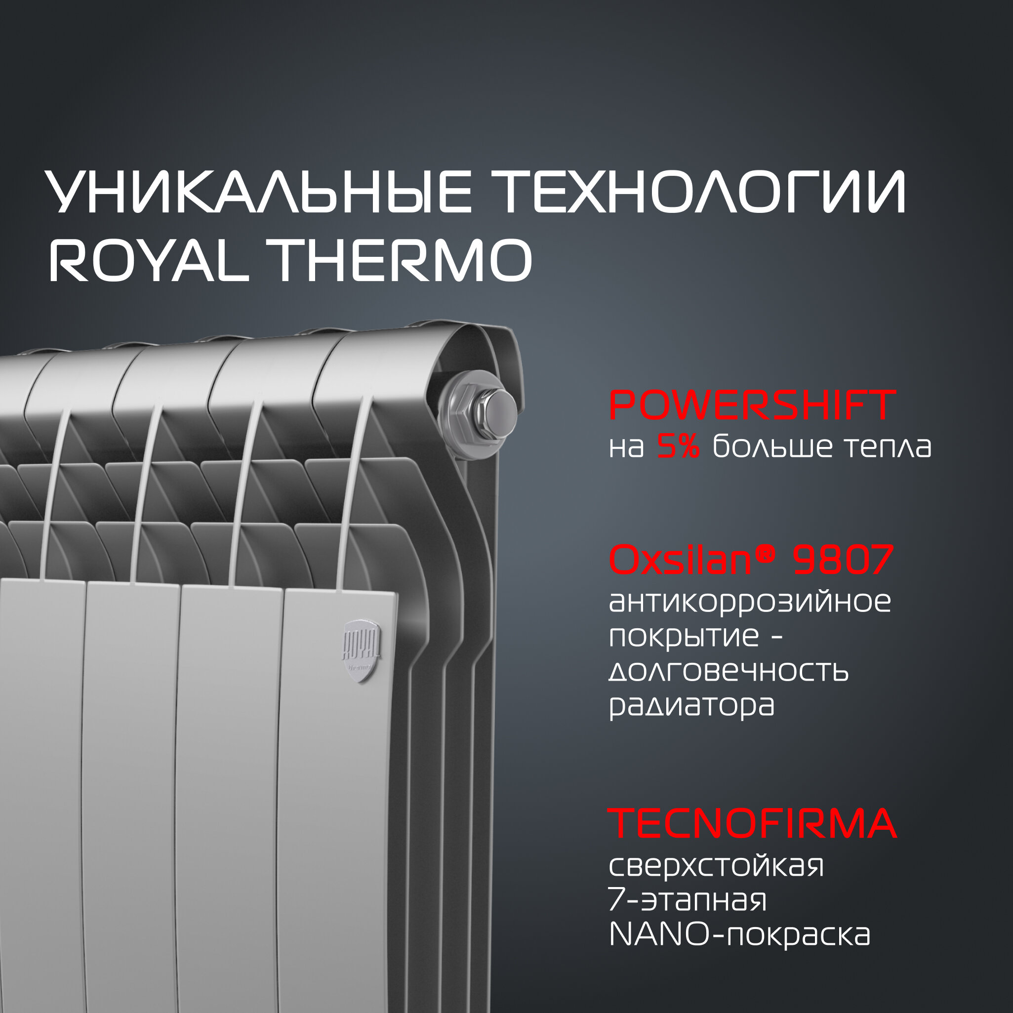 Радиатор биметаллический Royal Thermo BiLiner 500 new Noir Sable 10 секций - фото №5