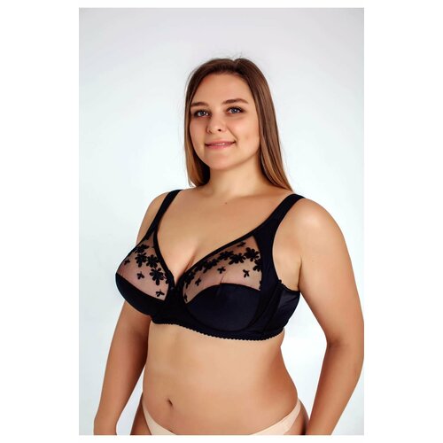 Бюстгальтер , чашка мягкая, размер 90J, черный