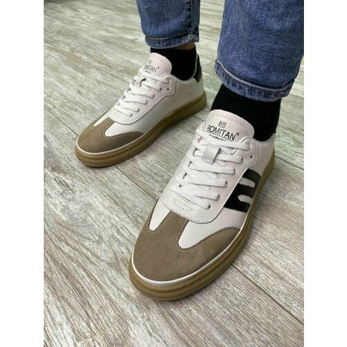 Кеды, размер 40, бежевый, белый