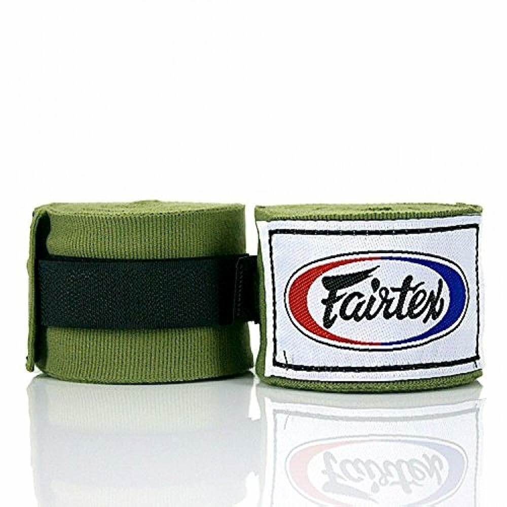 HW2 Бинты Оливковый зеленый - Fairtex - Зеленый - 4,5 м.