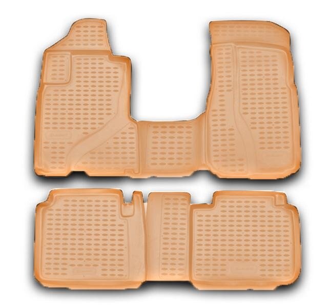 Коврики салона HONDA CR-V 2002-2006 полиуретановые бежевые 4шт Element - фото №2