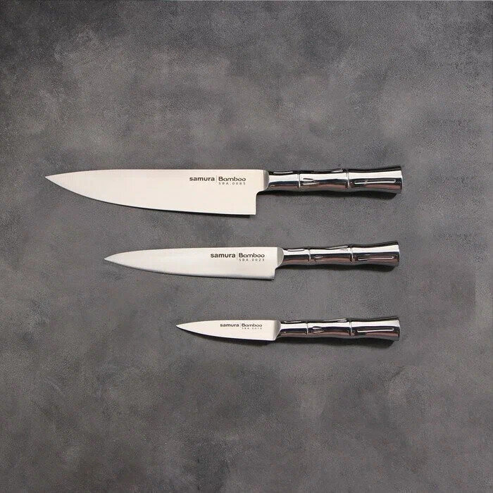 Набор из 3 ножей Samura Bamboo, AUS-8 - фото №8