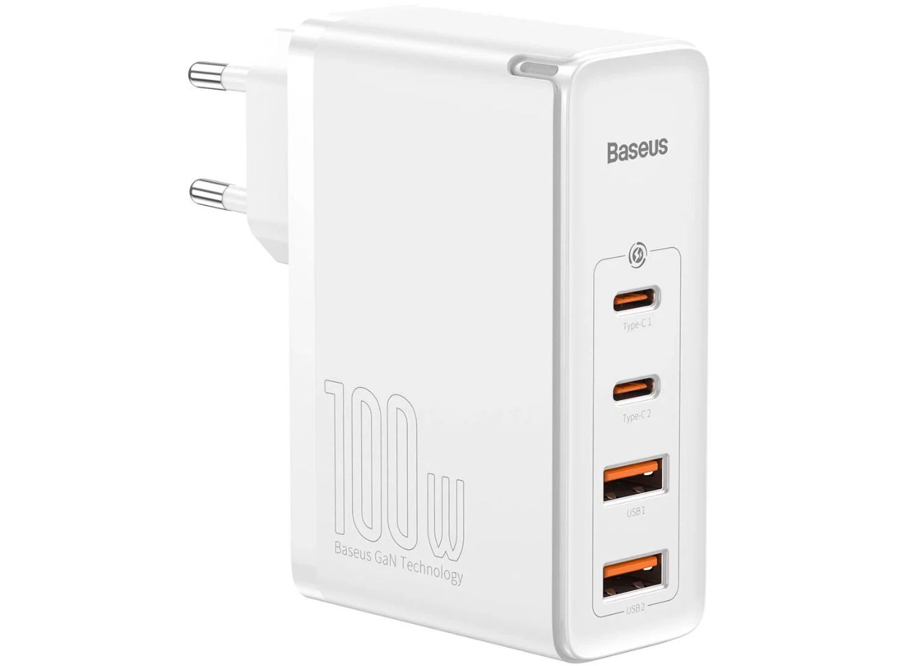 Сетевое зарядное устройство Baseus GaN2 Pro Quick Charger 2C+2U 100W EU Белый (CCGAN2P-L02)