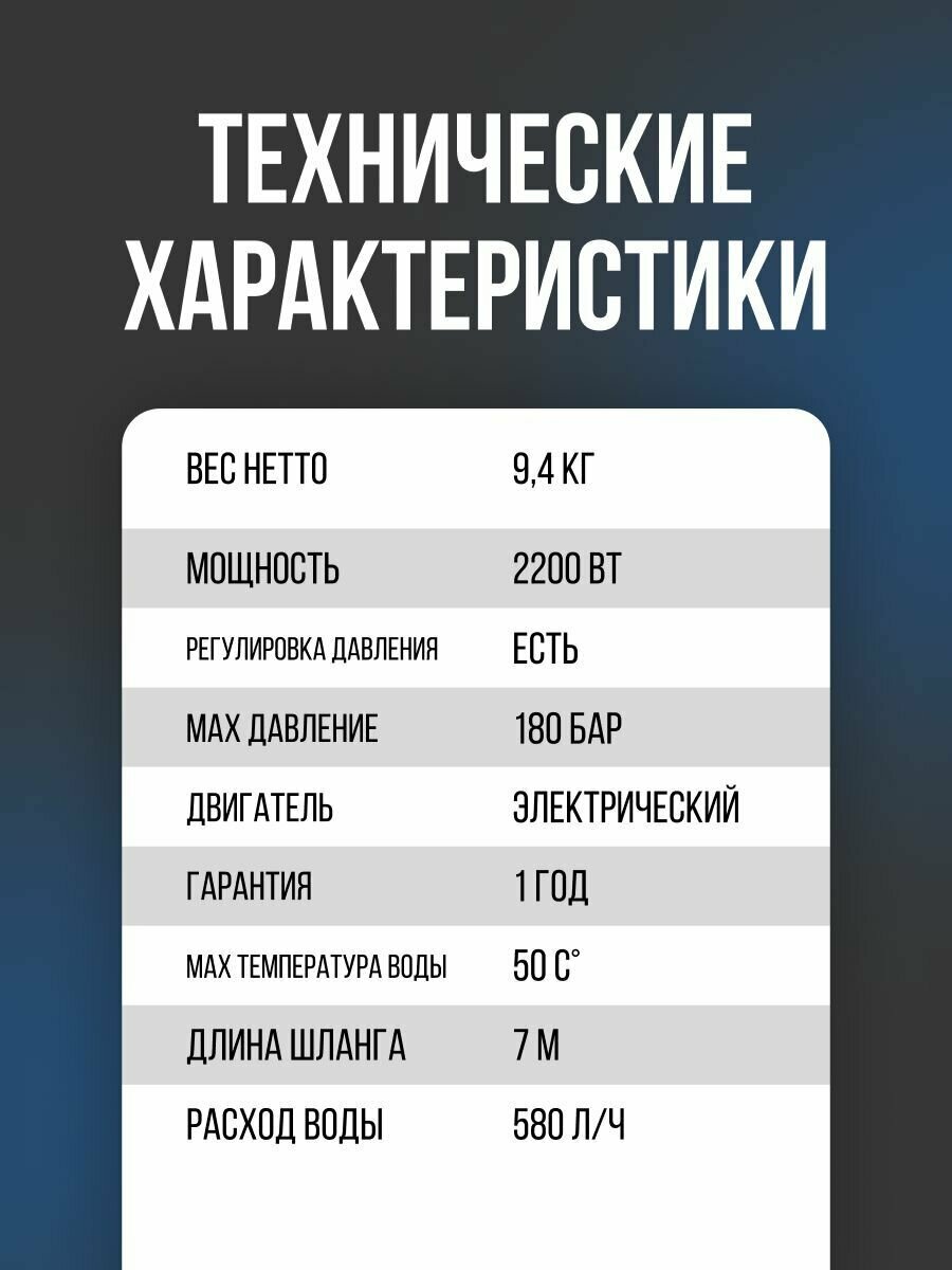 Мойка высокого давления Hnd HHW 185-600 с пеногенератором (180 бар, 580 л/ч, 2200 Вт, 9.4 кг) для мытья авто, для дачи и сада - фотография № 8