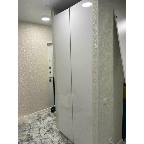 Дверь Фардаль совместима со шкафами пакс / 50х229 см / Белый глянец / Без петель / Без ручек / 1 шт.