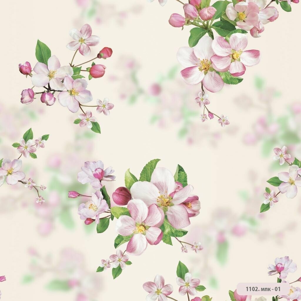 фото Обои бумажные Пермские обои Яблонька 1102-01 0.53*10м