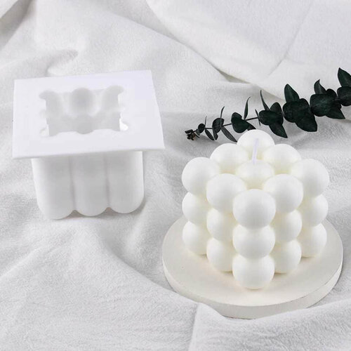 Форма для изготовления свечи Нео куб молд силиконовый