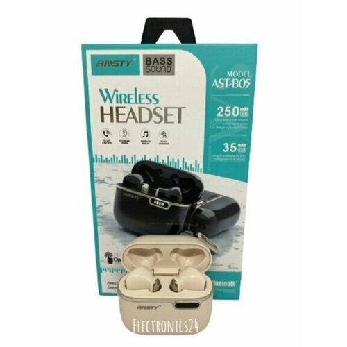 Беспроводные наушники Bluetooth ANSTY AST-B05 TWS Pods PRO для смартфона телефона iPhone Android гарнитура с микрофоном и чехлом 199900₽