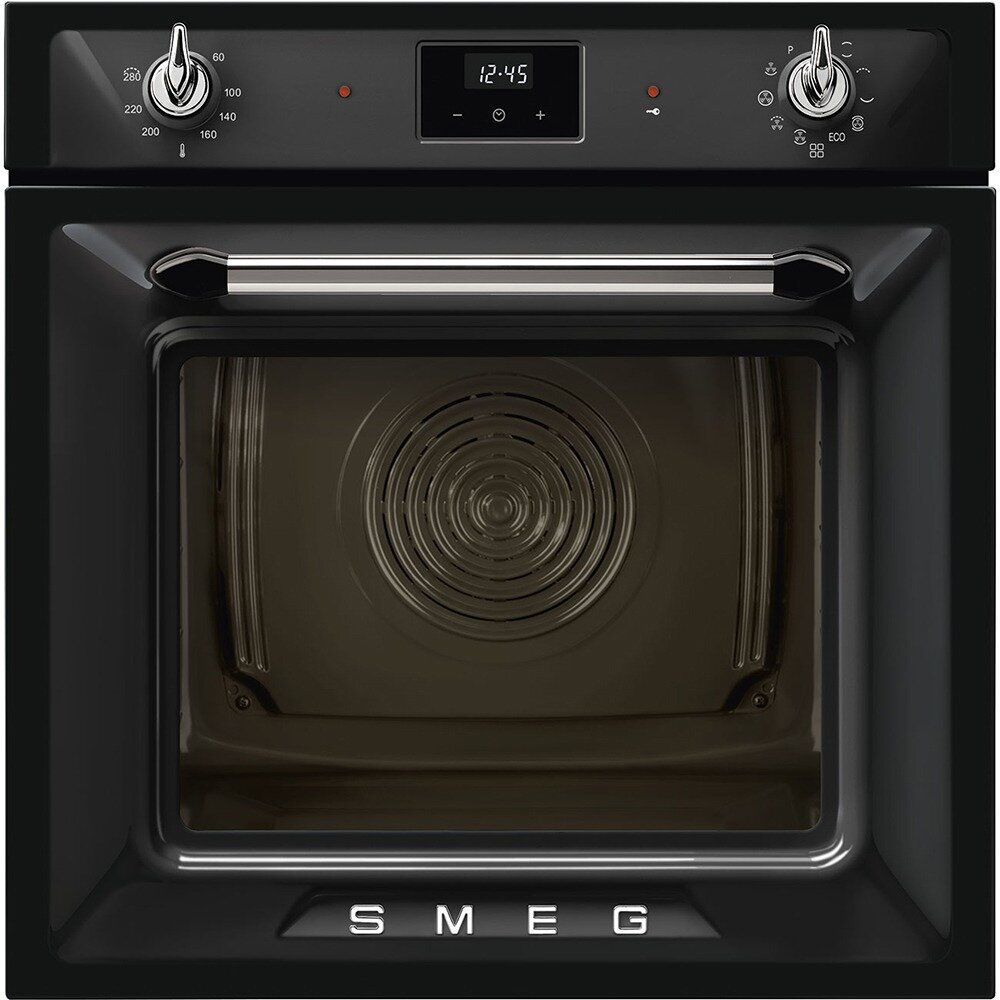 SMEG SOP6900TN Многофункциональный духовой шкаф c пиролизом, 60 см, 9 функций, цвет чёрный