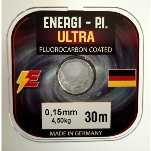 леска energi p i fluorocarbon 100% флюрокарбон 30m 0 17 mm Леска рыболовная, монофильная ULTRA Fluorocarbon coated, 30 м; 0.15 мм ENERGI-P. I.