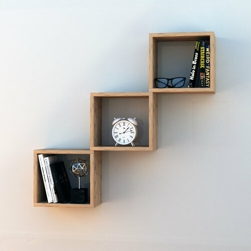 Полки настенные трио- Дуб вотан