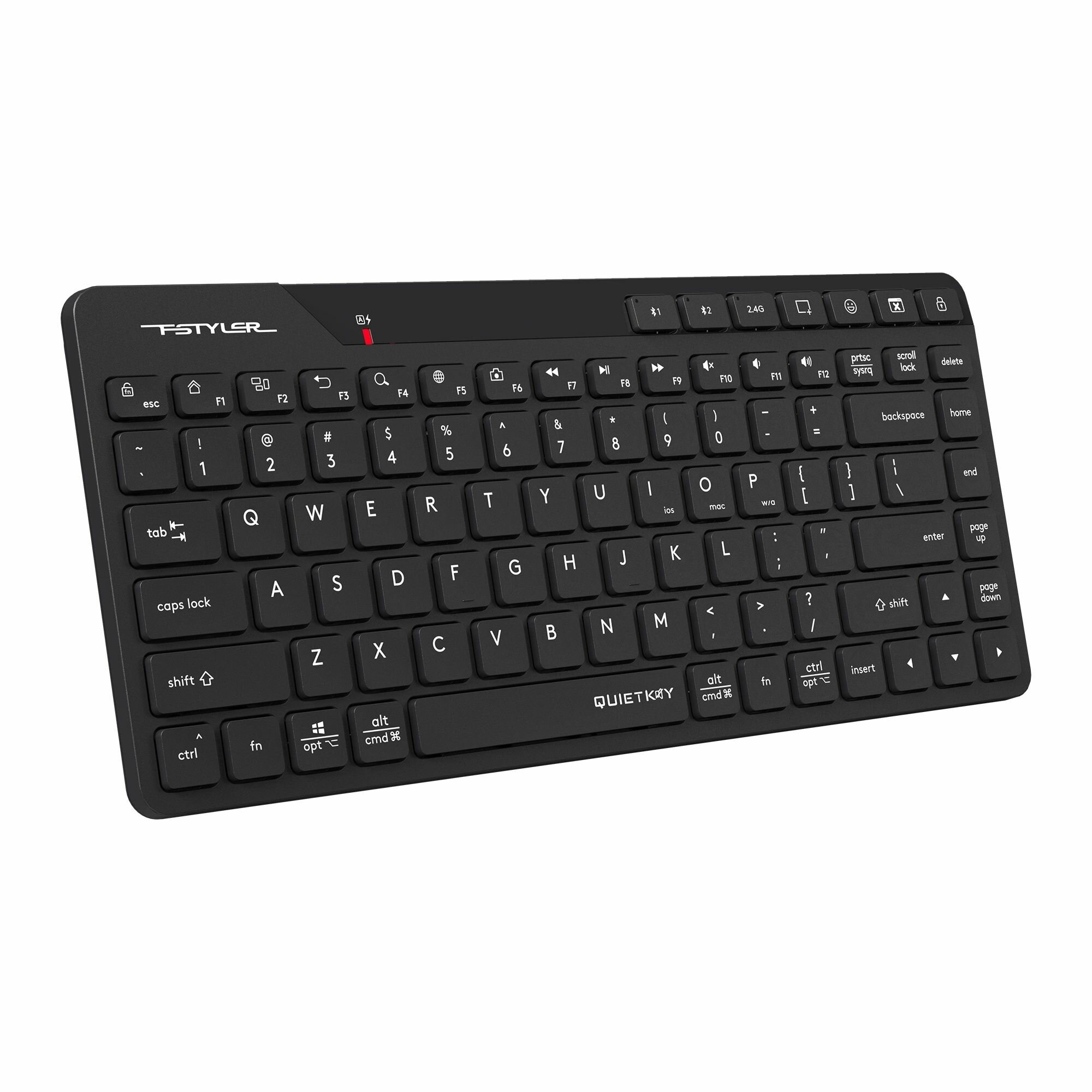 Клавиатура A4Tech Fstyler FBK26C AS, русские и английские буквы, черный (fbk26c as) — фото 1