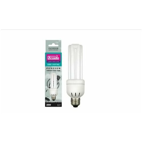 Лампа для птиц Arcadia Bird Compact е27 20 Вт 2,4% UVB Puresun