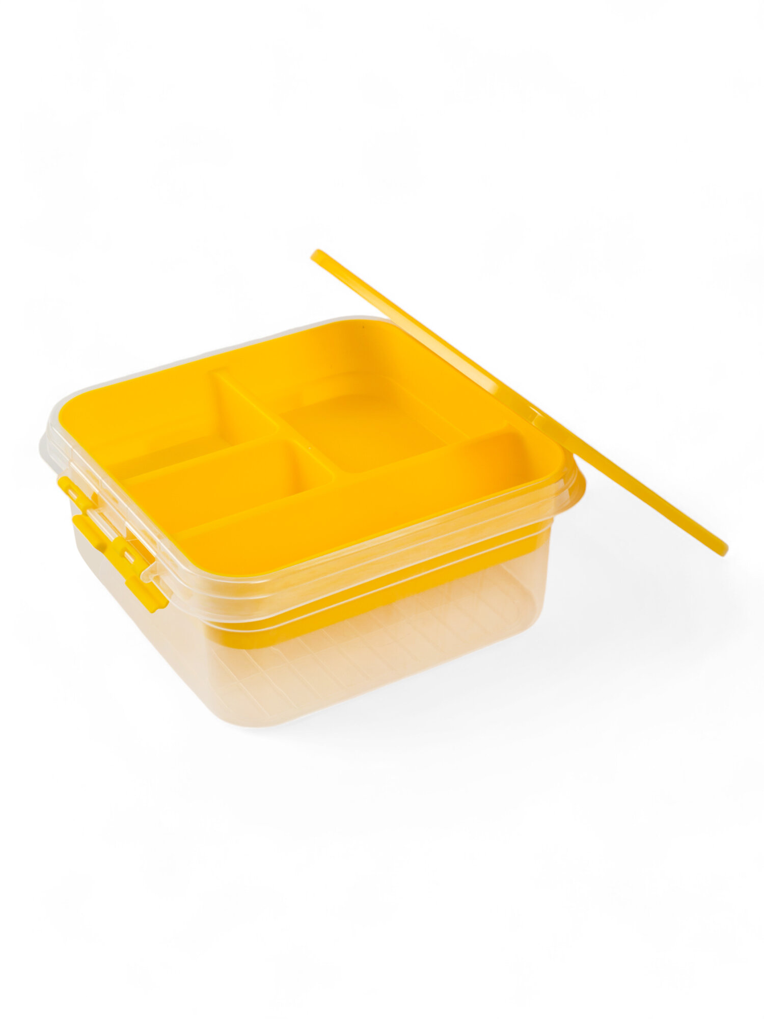 Контейнер для хранения "CUBIC" от Attribute, квадратный, пластик, желтый, 4.5 л — фото 1