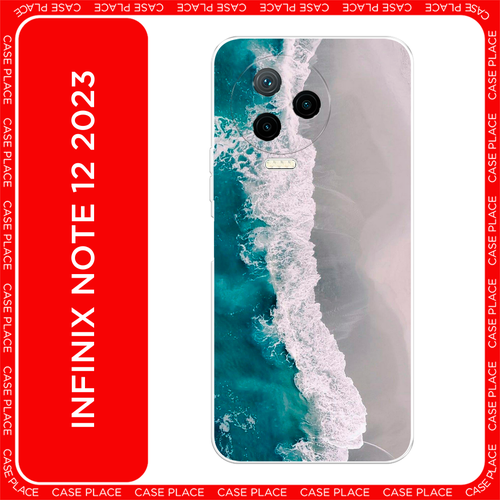 фото Чехол на infinix note 12 2023 / инфиникс нот 12 2023 с принтом бирюзовые волны case place