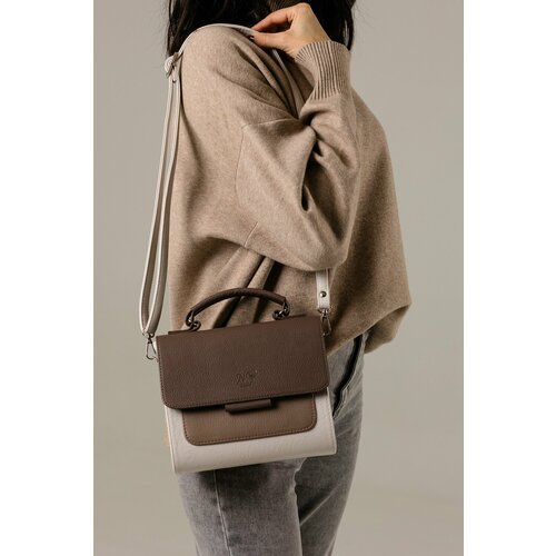 фото Сумка кросс-боди nsbags, коричневый, бежевый