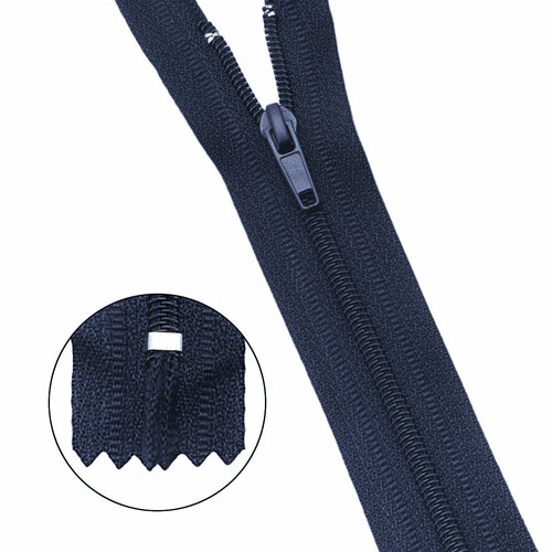 Молния брючная витая Т4 20 см замок автомат Айрис 233 тёмно-синий 10 шт 206₽