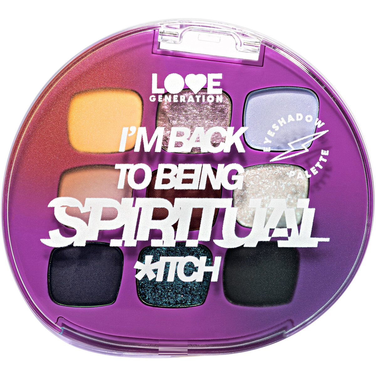 Палетка теней для век Love Generation I’m back to being spiritual *itch, 01 9 оттенков, 7,2 гр