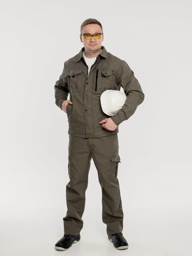 Изображение товара Куртка рабочая Вилан, на молнии, тк. Канвас во, плотность 270 гр/м2, Оливковый, размер 52-54, рост 182-188 см