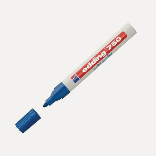 Изображение товара Маркер-краска Edding E-750 (2-4мм, синий) алюминий (E-750/3), 1шт.
