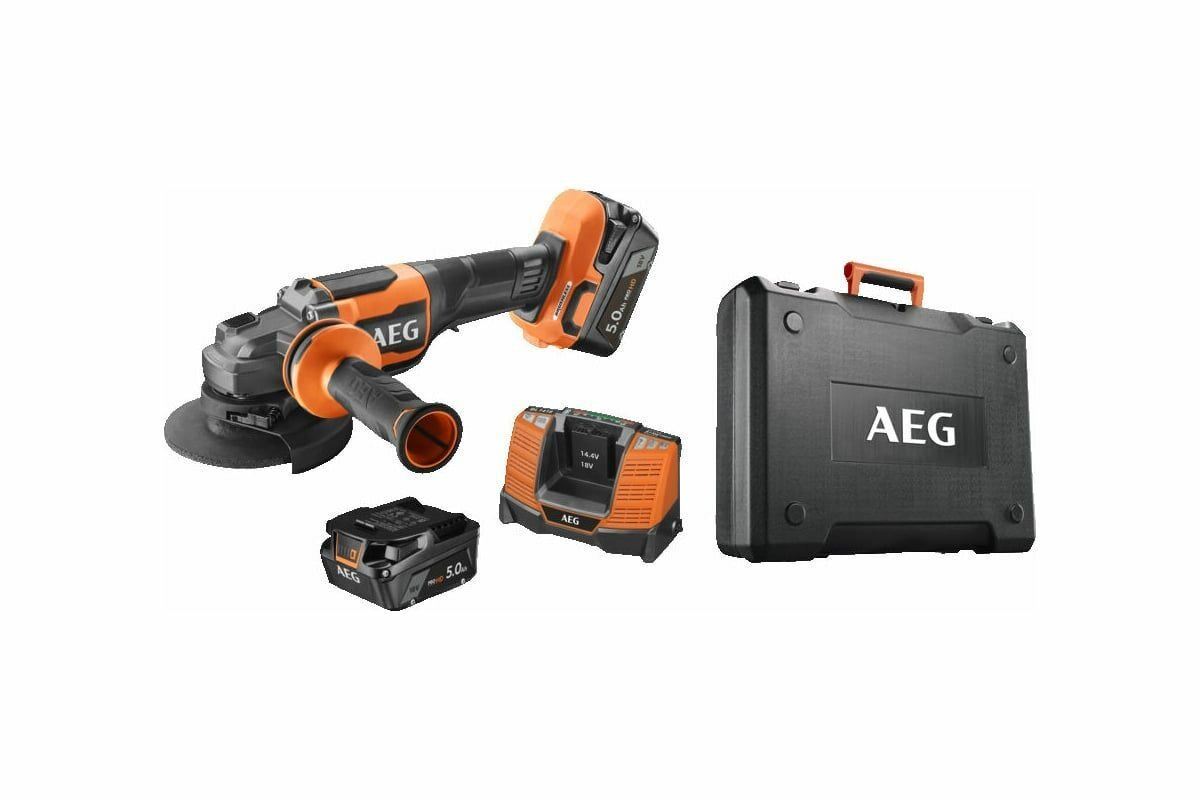 Углошлифмашина AEG BEWS18-125BLPX2-502C 125 мм 18В 4935480858