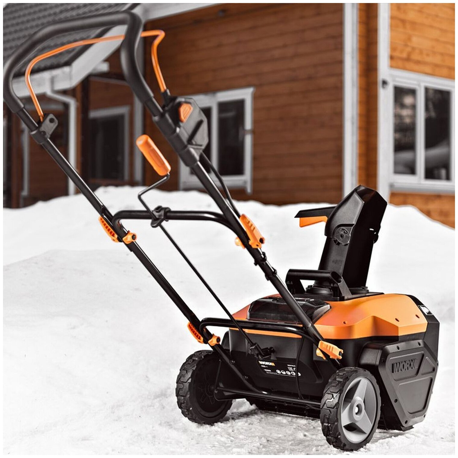 Снегоуборщик аккумуляторный Worx WG471E, 50 см 18 В, АКБ и ЗУ в комплекте - фото №4