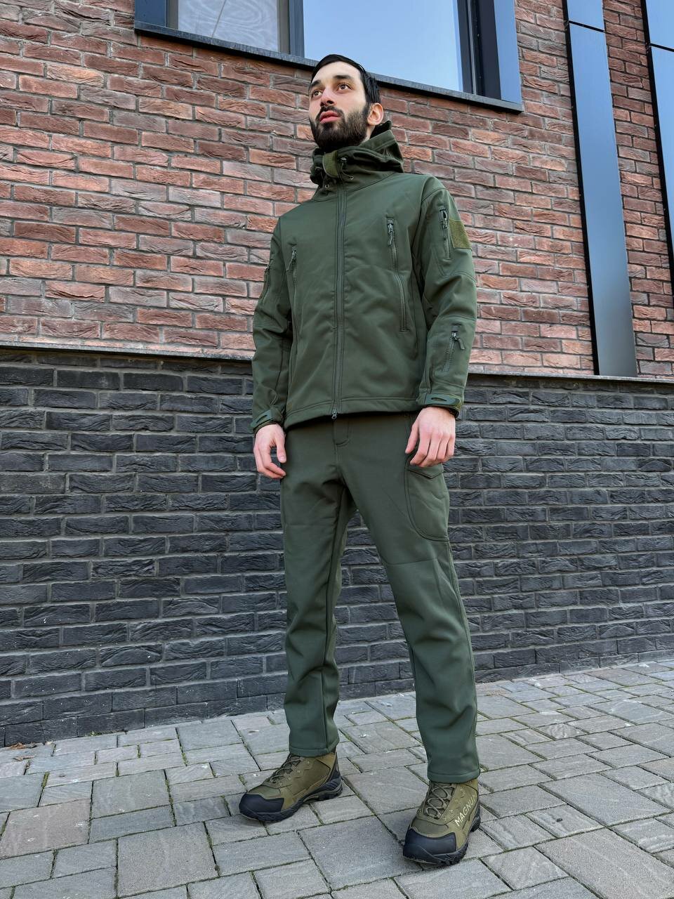 Тактический костюм Softshell олива — фото 1