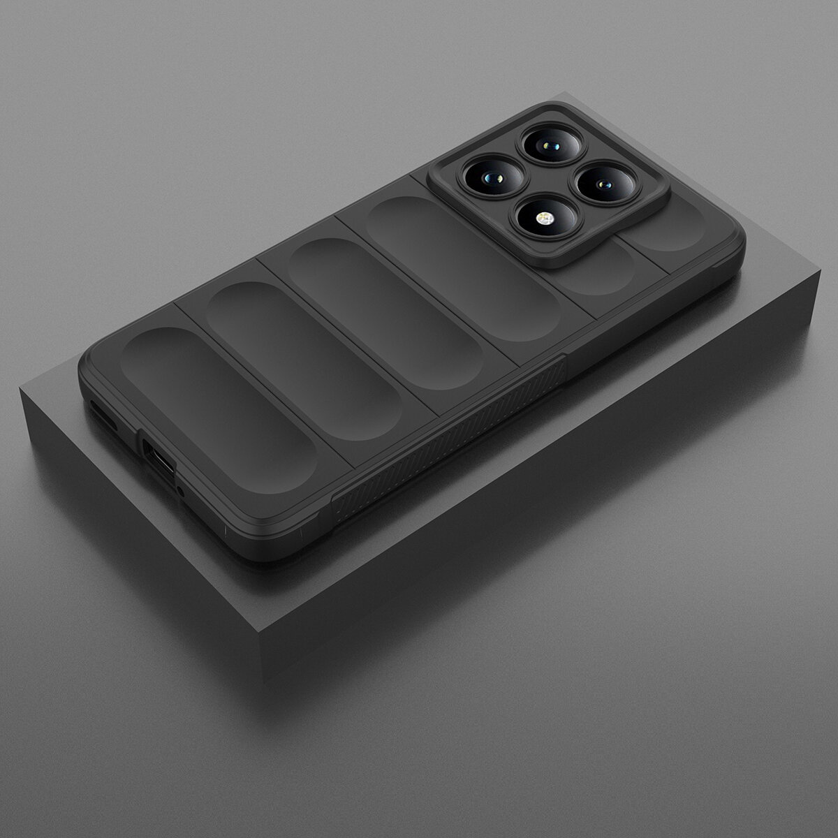 Противоударный чехол Flexible Case для Xiaomi 14T Pro черный — фото 1