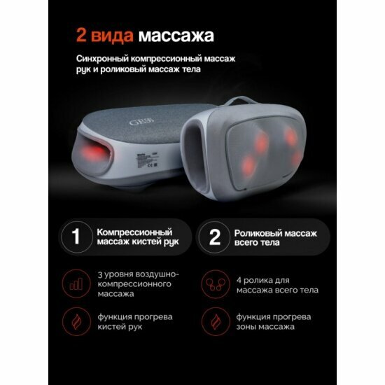 Изображение Массажер GESS SHATO, для рук, живота, тела