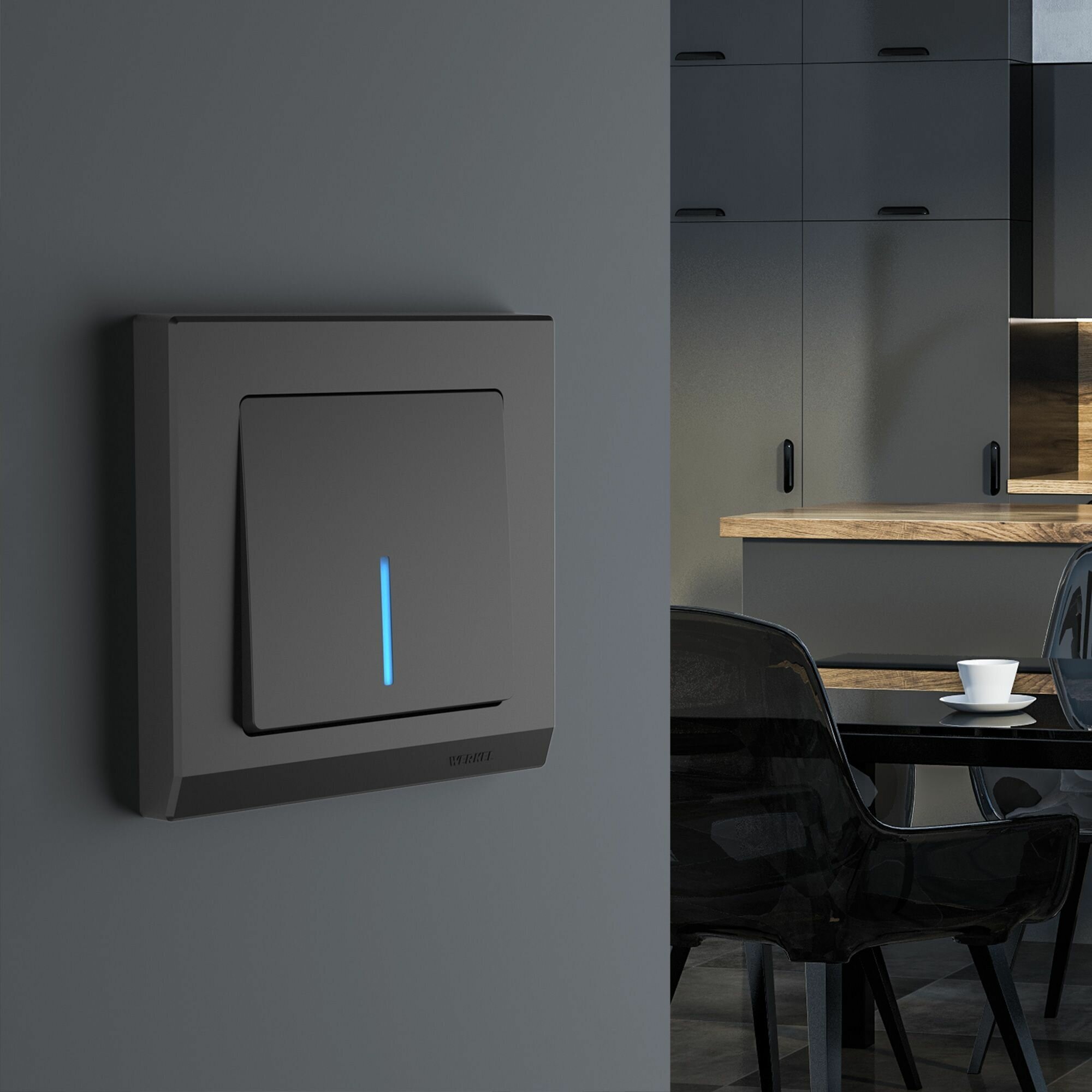 Рамка на 1 пост Werkel Stark (Черный) — фото 1