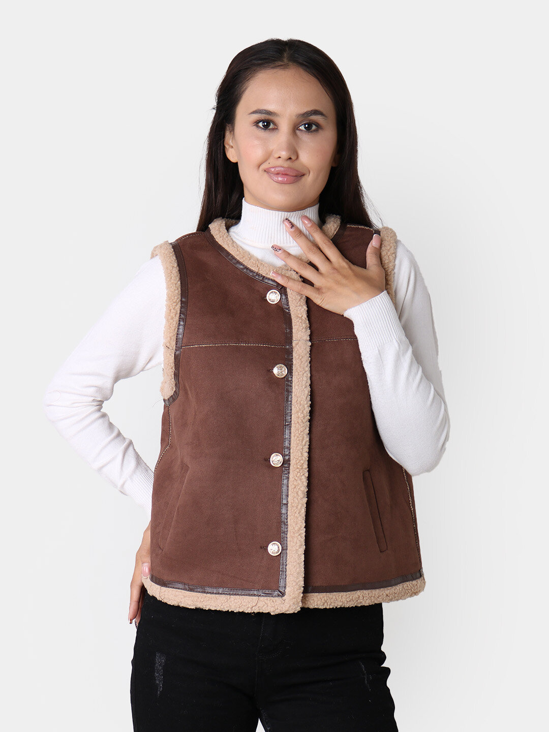 Жилет спортивный , размер One Size, коричневый — фото 1