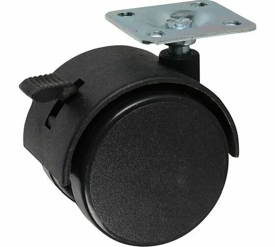 Колесо МастерБолтиков 40мм поворотное с тормозом черное 2шт