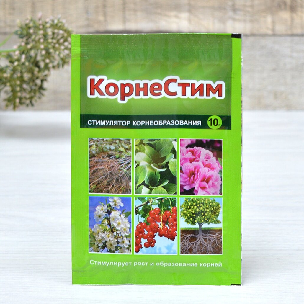 Стимулятор корнеобразования «КорнеСтим» 10г для черенков саженцев и рассады