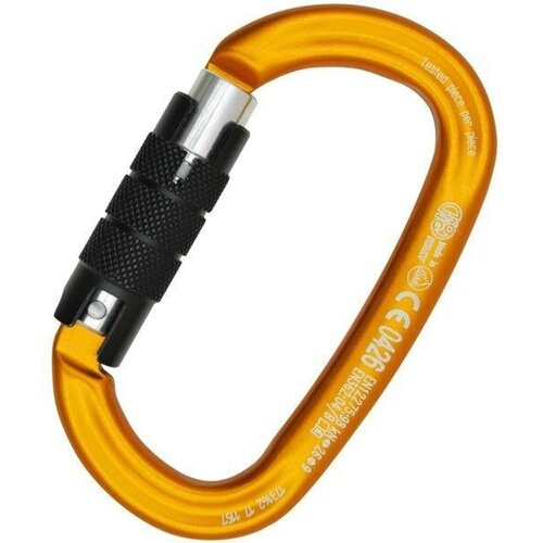 Карабин OVALONE ALU с муфтой TWIST LOCK оранжевый Оранжевый карабин альпинистский petzl vertigo twist lock