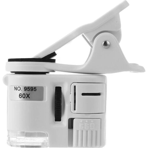 детский светодиодный карманный микроскоп 60x 120x Мини микроскоп со светодиодной подсветкой для смартфона