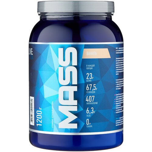 фото Гейнер rlinesportnutrition mass, 1200 г, ваниль