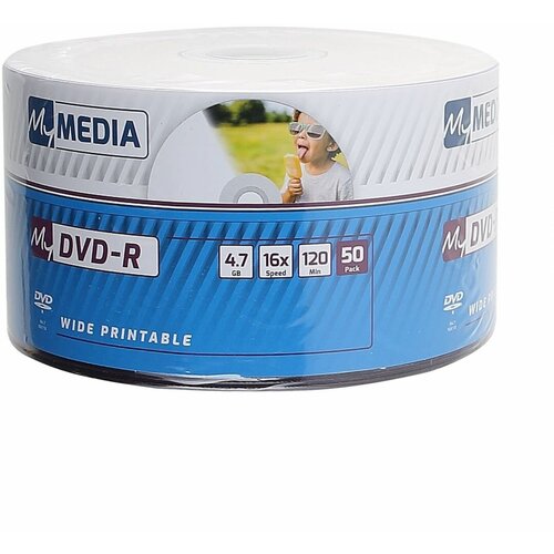 Лазер диск MYMEDIA DVD-R 4.7 Gb 16х Pack wrap 50 шт. Color PRINT ()