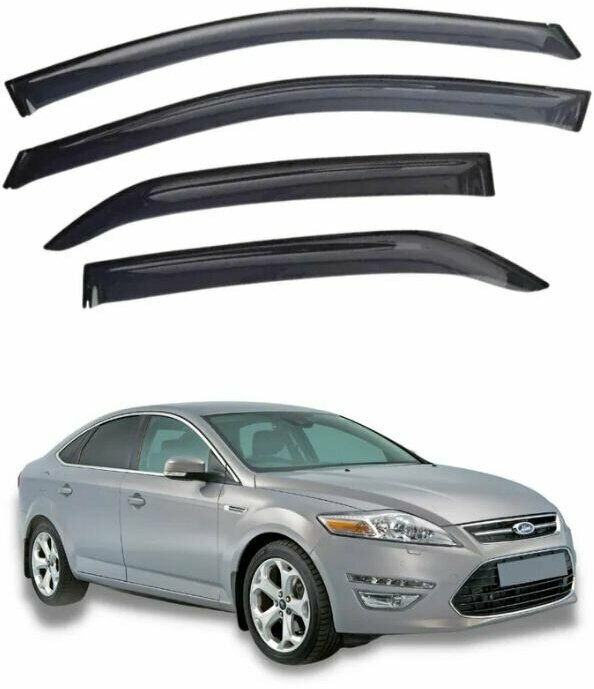 Дефлекторы боковых окон Ford Mondeo III 2000-2007 г. / Ветровики Форд Мондео 3 2000-2007 г.