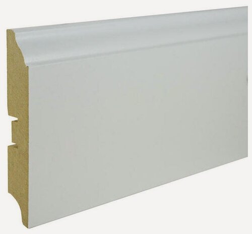 Изображение товара Плинтус Hannahholz 16x100 мм белый мдф высокий широкий напольный Elite KW100301 1 шт