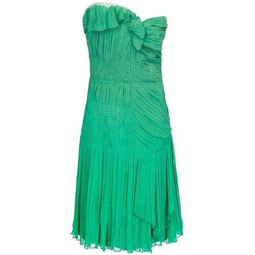 Платье PHILOSOPHY Di Lorenzo Serafini, натуральный шелк, вечернее, размер 42, зеленый