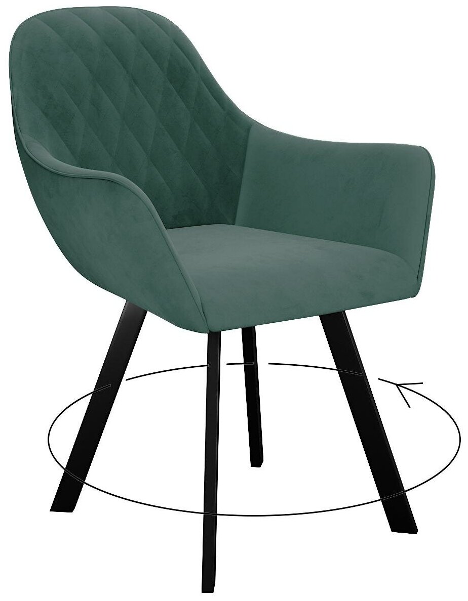 фото Стул DikLine 240 поворотный, Z39 авокадо, ножки черные