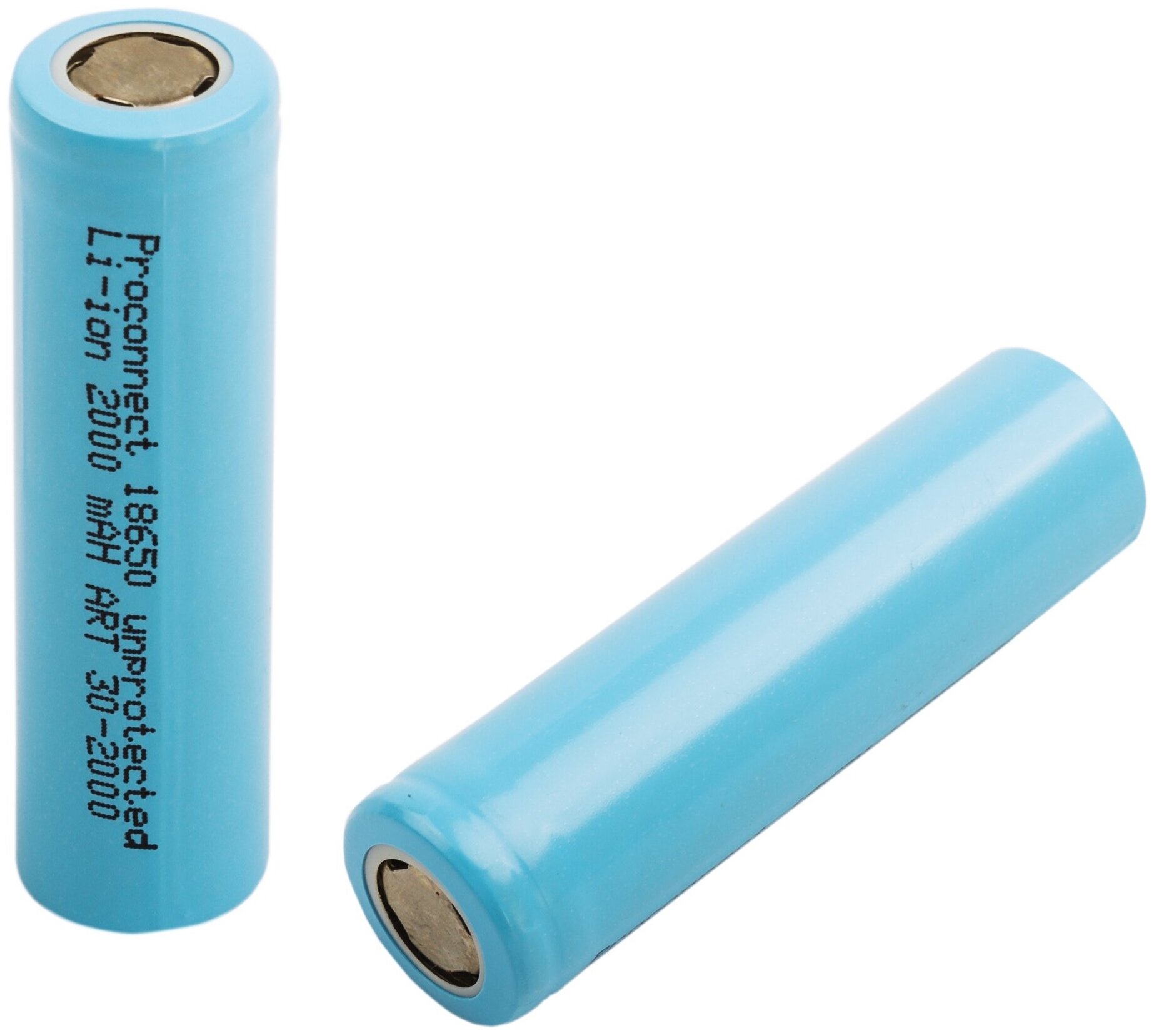 PROCONNECT Аккумулятор 18650 unprotected Li-ion 2000 mAH пакет "БОБ" 30-2000-01