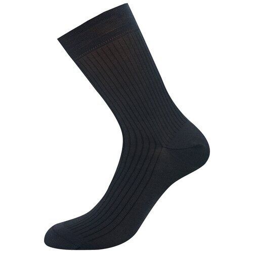 фото Мужские носки omsa, 1 пара, классические, нескользящие, размер 39-41, серый