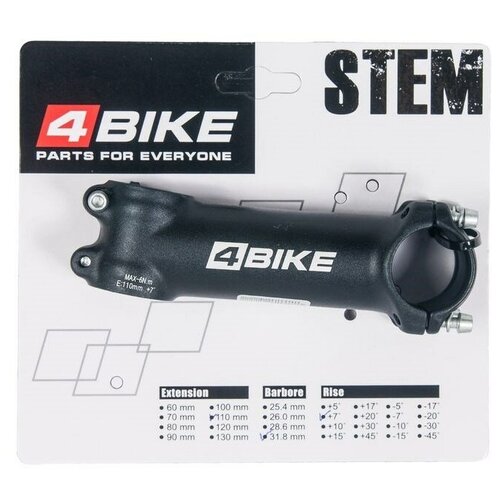 Вынос 4Bike TDS-D507A (1-1/8, 31.8, 100mm, 7°) вынос pro tharsis carbon stem 1 1 8 31 8 100mm 6°