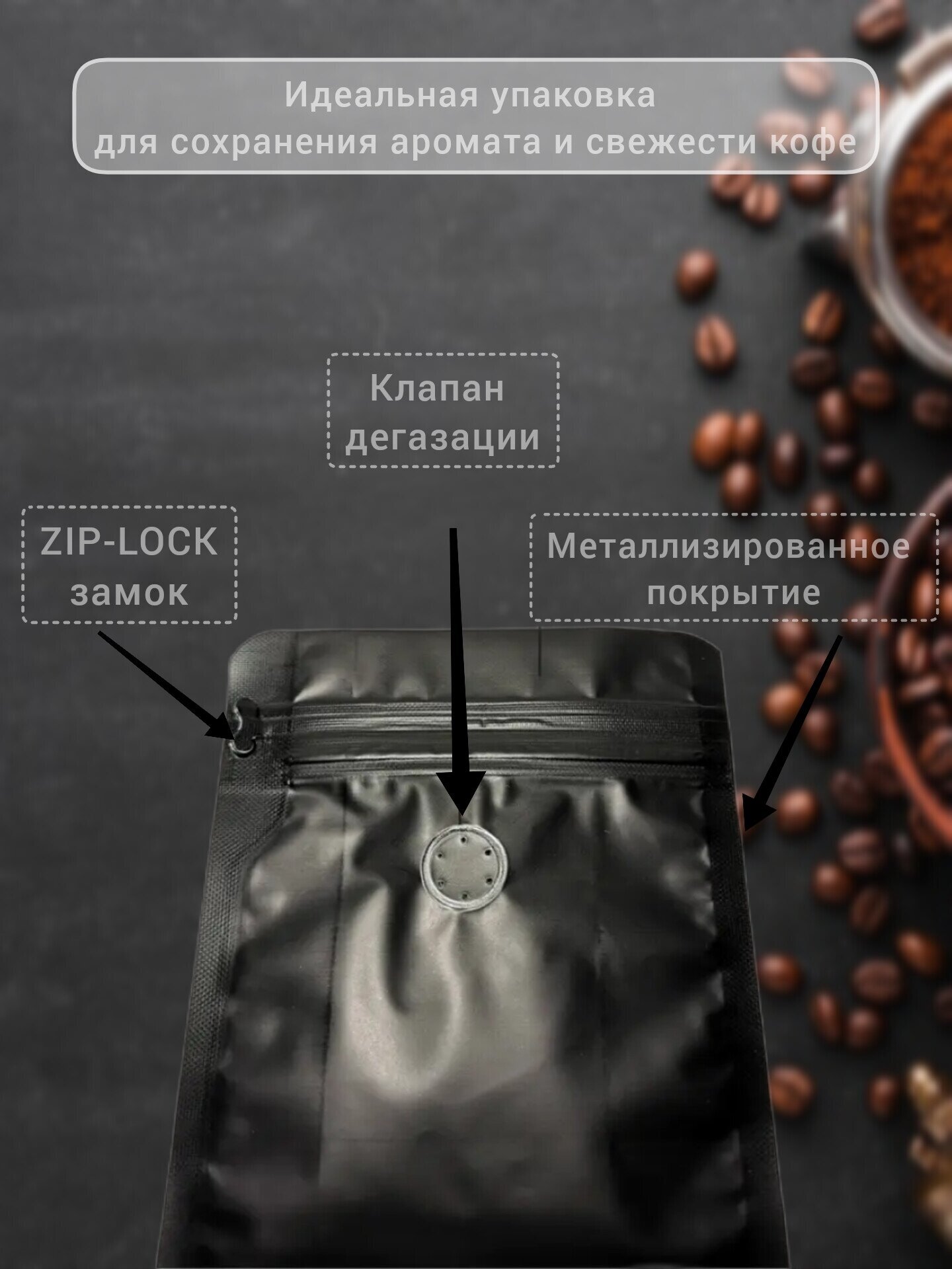 Кофе жареный в зёрнах "Vending blend", свежеобжаренный, пакет 1 кг - фотография № 2