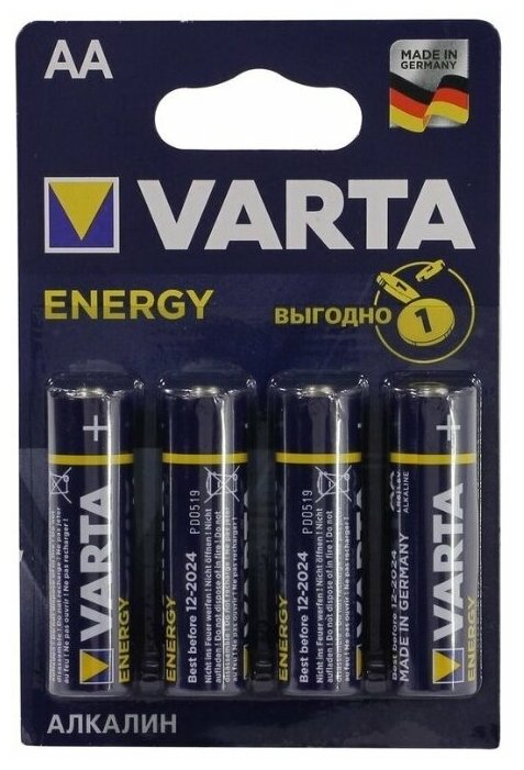 Элемент питания Varta Energy LR6 AA бл 4